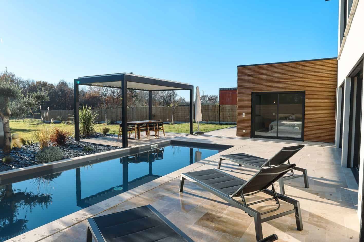 extension terrasse avec piscine